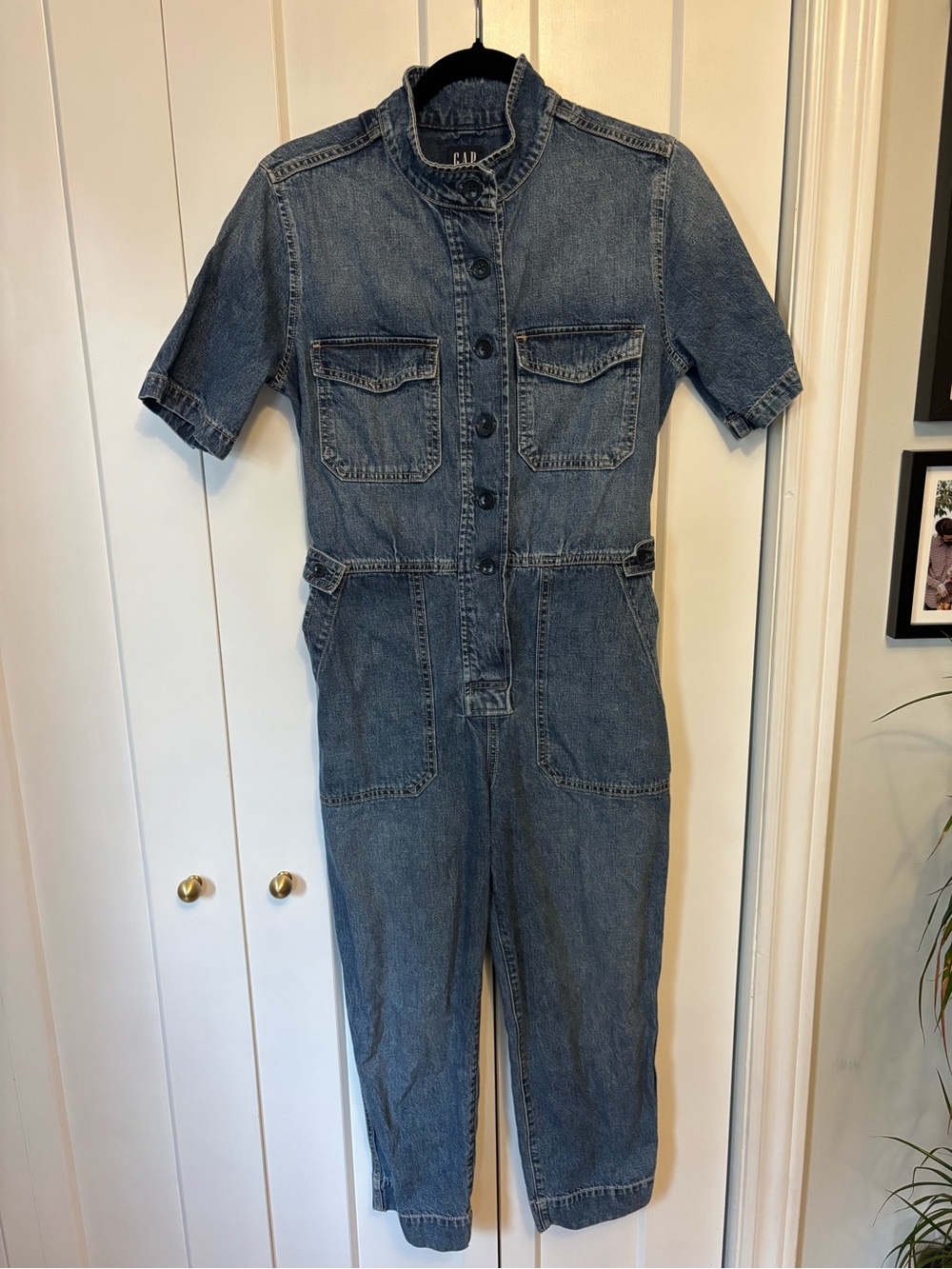 Denim Jumpsuit Romper - Blue
